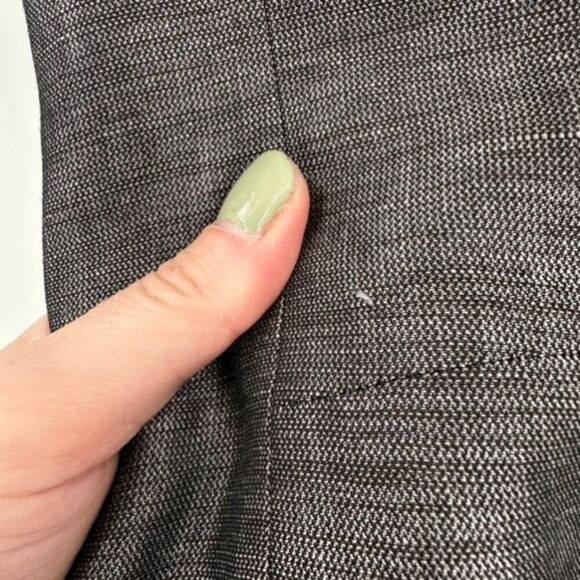 Hugo Boss Womens Linen Blend Cap Sleeve Pleated Sheath Dress Heather Gray Size 6 - Picture 9 of 11